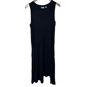 Logo Lori Goldstein Dress Womens Medium Midi Tank Style Trapeze Whimsigoth